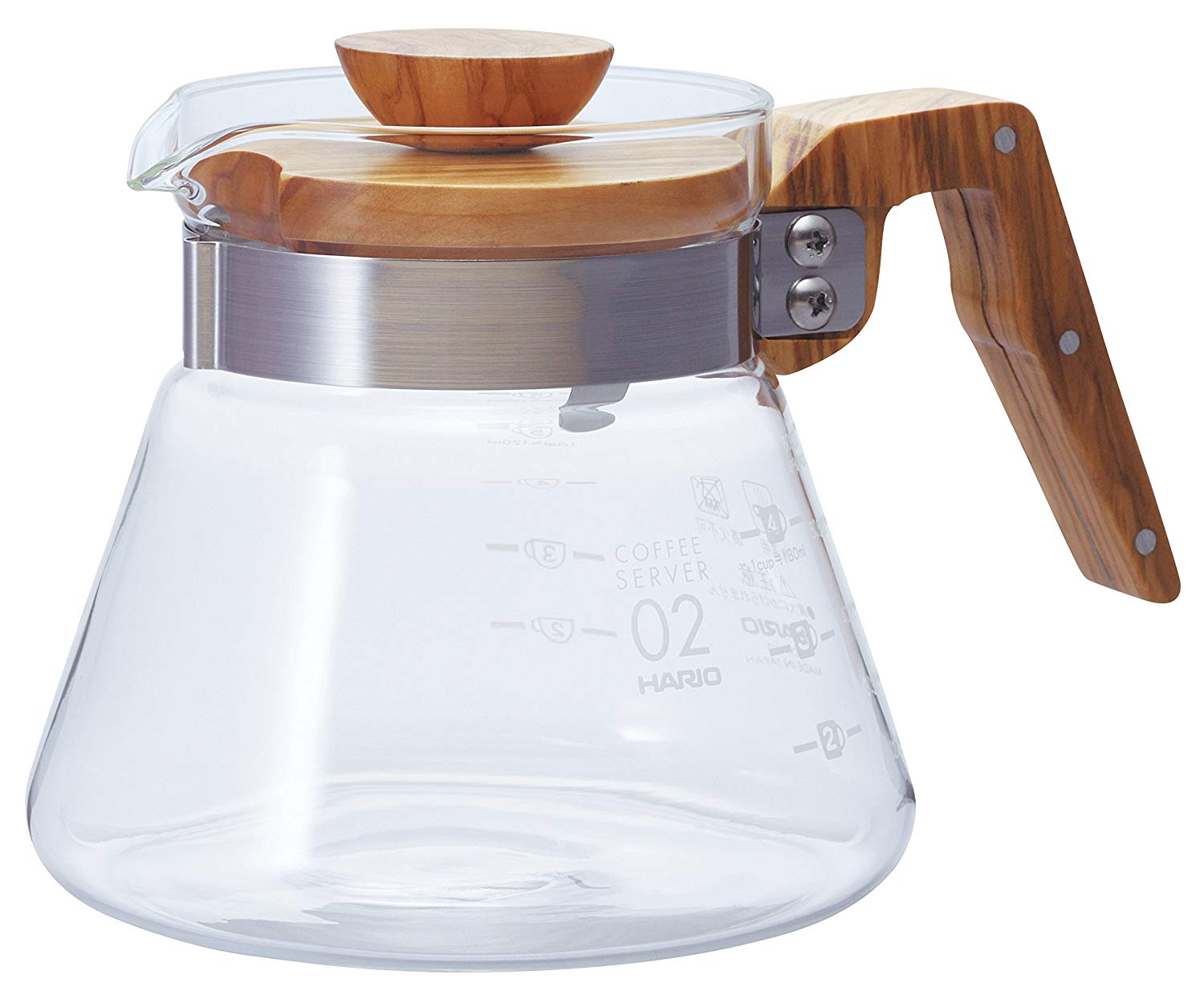 Jarra de Vidro Hario para Servir Café - Transparente 400 ml - Urbe Café