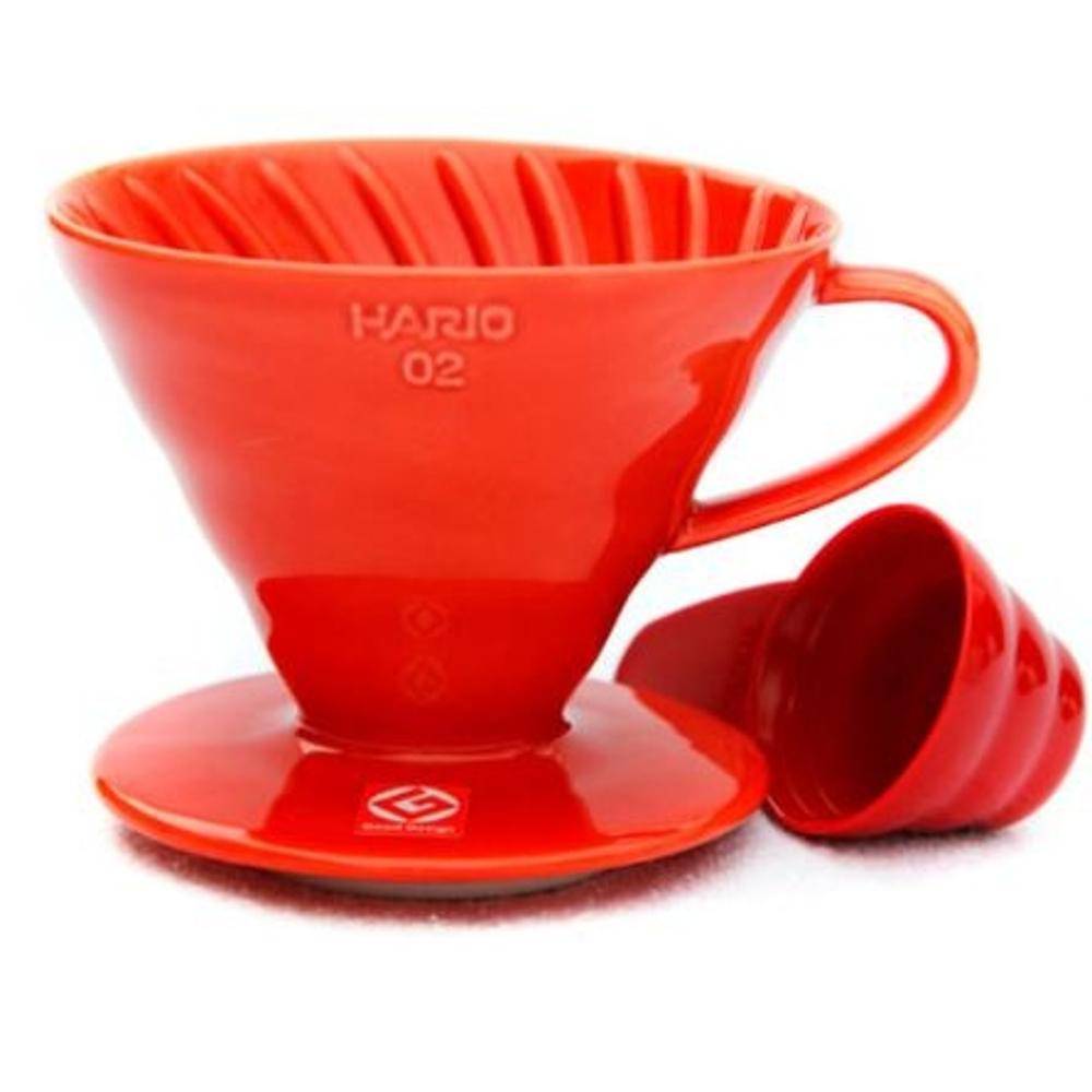 Suporte Para Filtro de Café Hario V60 Cerâmica Vermelha - Urbe Café