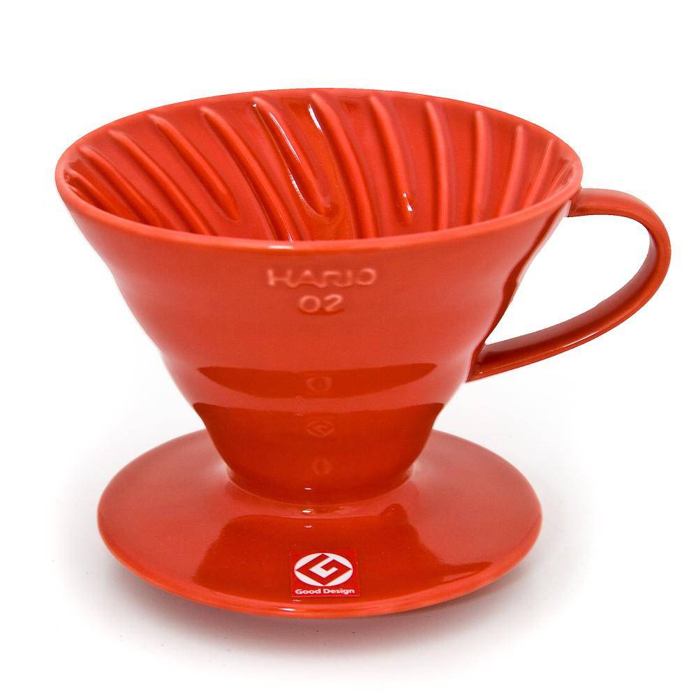 Suporte Para Filtro de Café Hario V60 Cerâmica Vermelha - Urbe Café