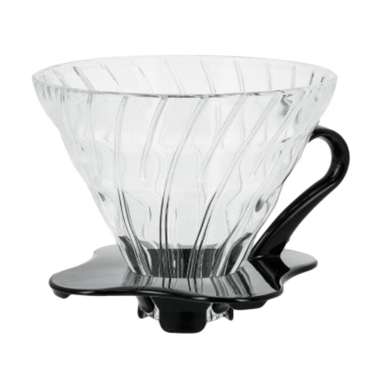 Suporte Para Filtro de Café Hario V60 Vidro Preto - Urbe Café