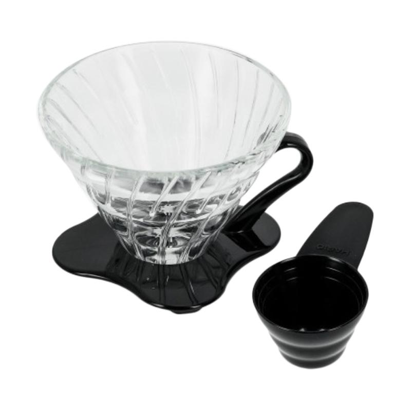 Suporte Para Filtro de Café Hario V60 Vidro Preto - Urbe Café