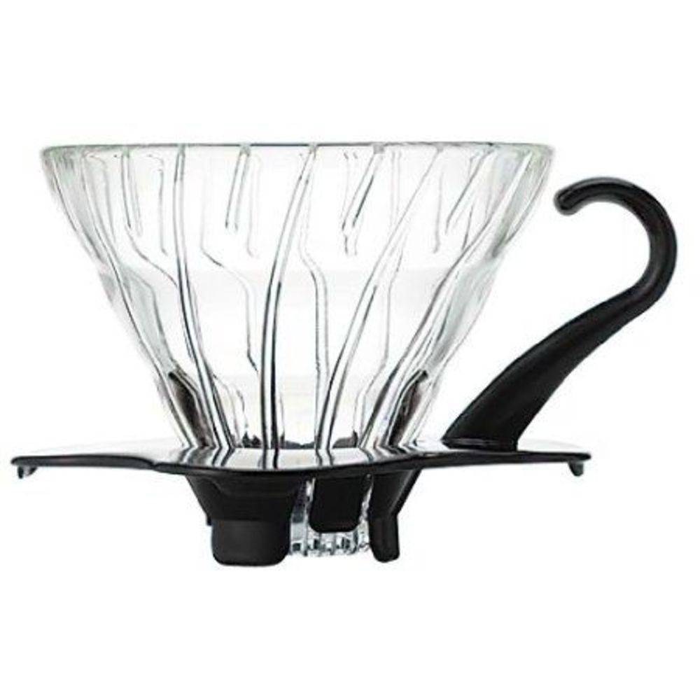 Suporte Para Filtro de Café Hario V60 Vidro Preto - Urbe Café