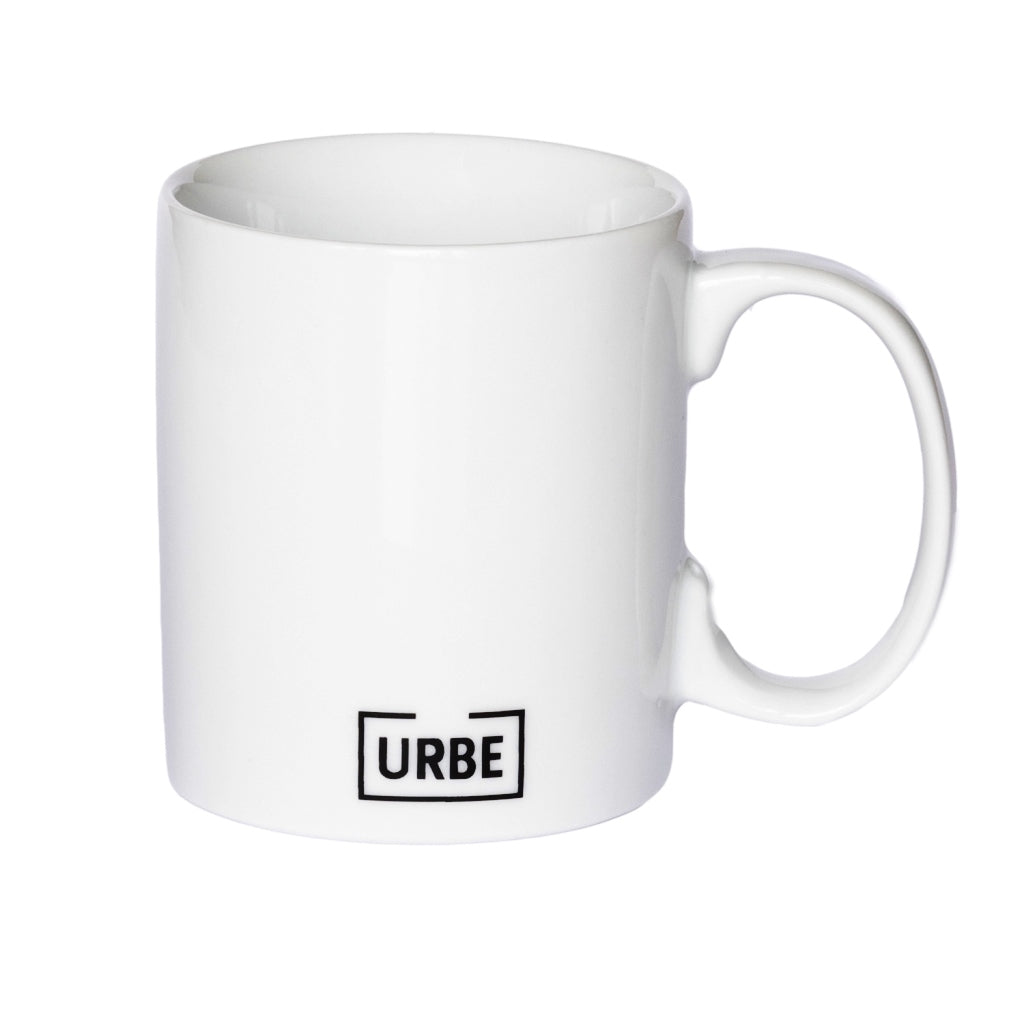 Caneca de Porcelana Branca de 300ml - Método Moka - Urbe Café