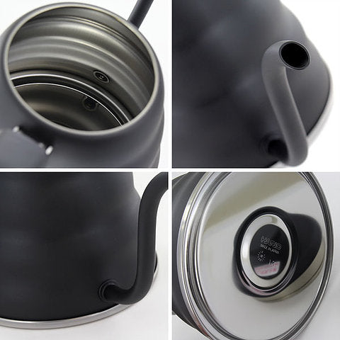 Chaleira em Aço Inox Preta Fosca Hario V60 Buono - 1.2L