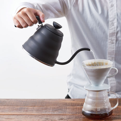 Chaleira em Aço Inox Preta Fosca Hario V60 Buono - 1.2L