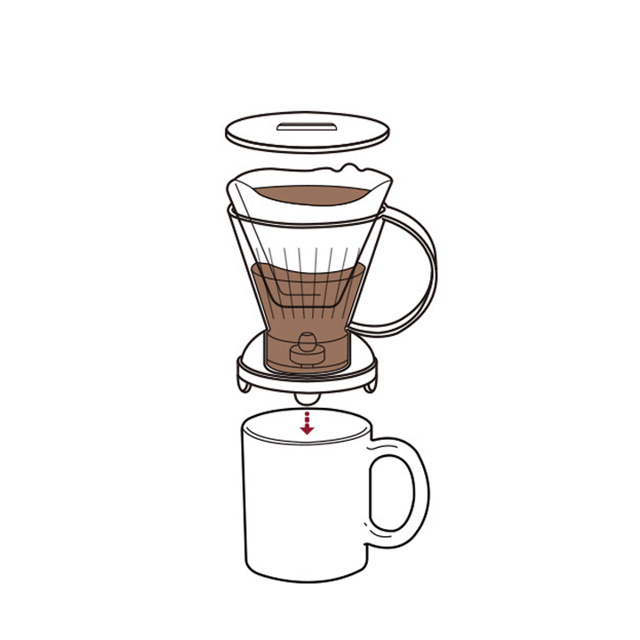 Kit Suporte Para Filtrar Café Clever Marrom - Urbe Café