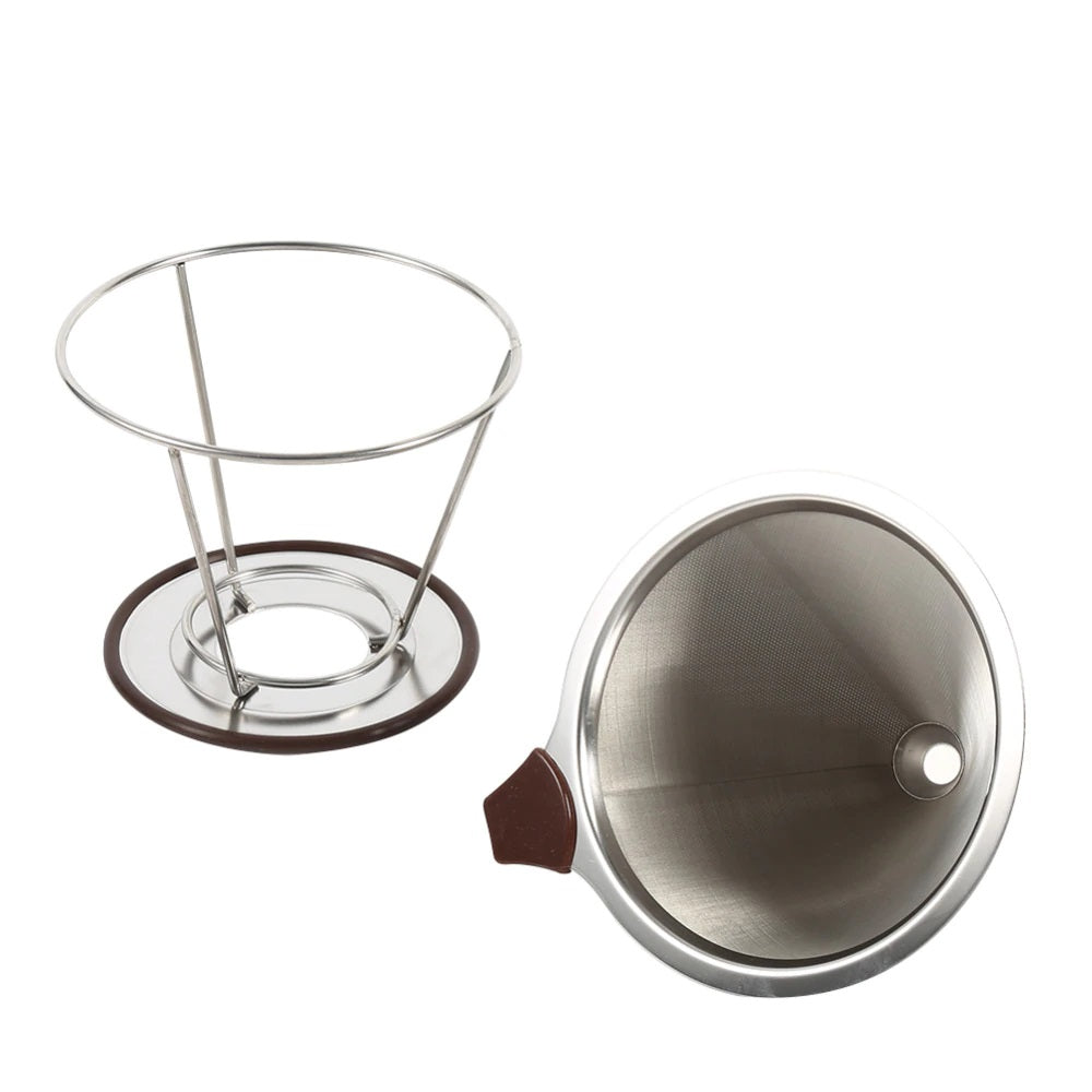 Filtro de Café Cônico de Aço Inox com Suporte