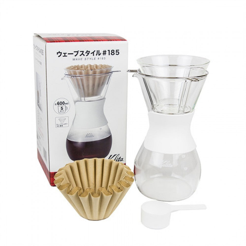 Conjunto Para Coar Café em Vidro Kalita 185 Wave - 600ml - Urbe Café