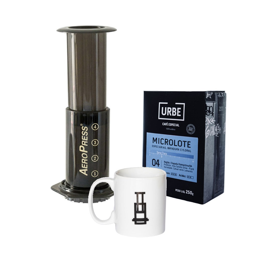 Kit Aeropress, Caneca e Café