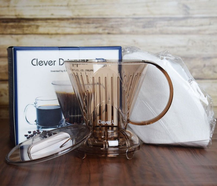 Kit Suporte Para Filtrar Café Clever Marrom - Urbe Café