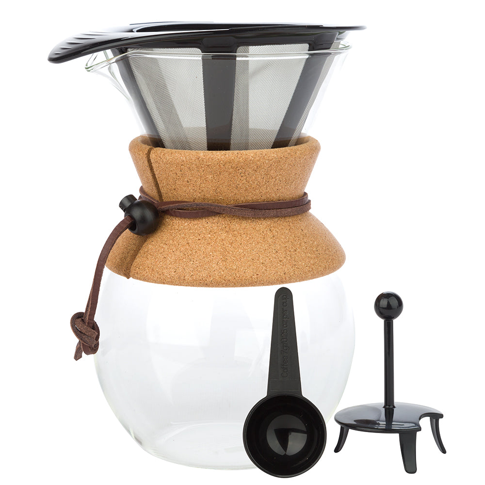 Passador de Café Bodum Pour Over com Alça de Cortiça - 500ml - Urbe Café