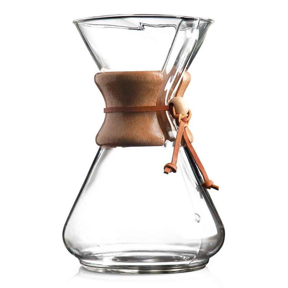 Passador de Café CHEMEX® com Alça de Madeira - 8 Xícaras - Urbe Café