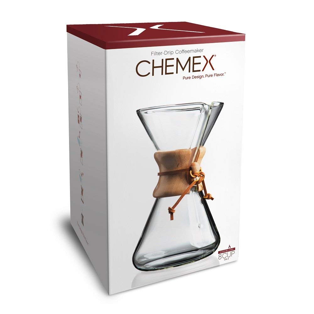 Passador de Café CHEMEX® com Alça de Madeira - 8 Xícaras - Urbe Café