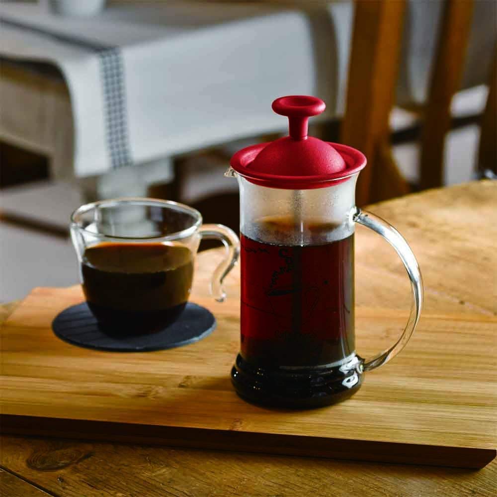 Prensa Francesa Vermelha Hario Café Press Slim S - 240ml