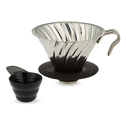 Suporte Para Filtro de Café Hario V60 Linha Fina em Metal Prata - Urbe Café