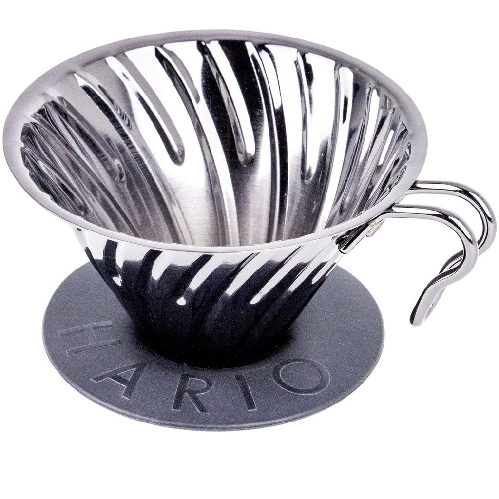 Suporte Para Filtro de Café Hario V60 Linha Fina em Metal Prata - Urbe Café