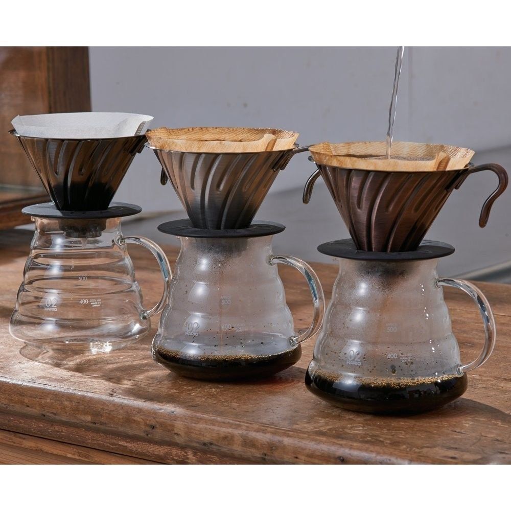 Suporte Para Filtro de Café Hario V60 Linha Fina em Metal Prata - Urbe Café